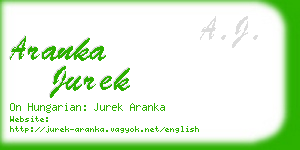 aranka jurek business card